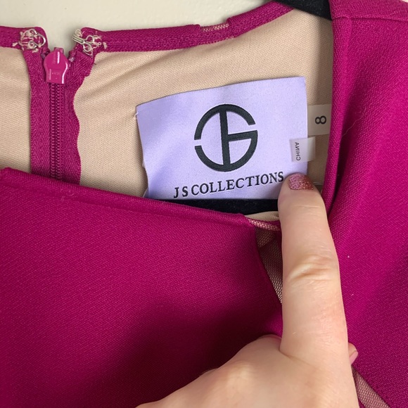 NWT Pink mesh cutout formal Dress - Picture 4 of 5